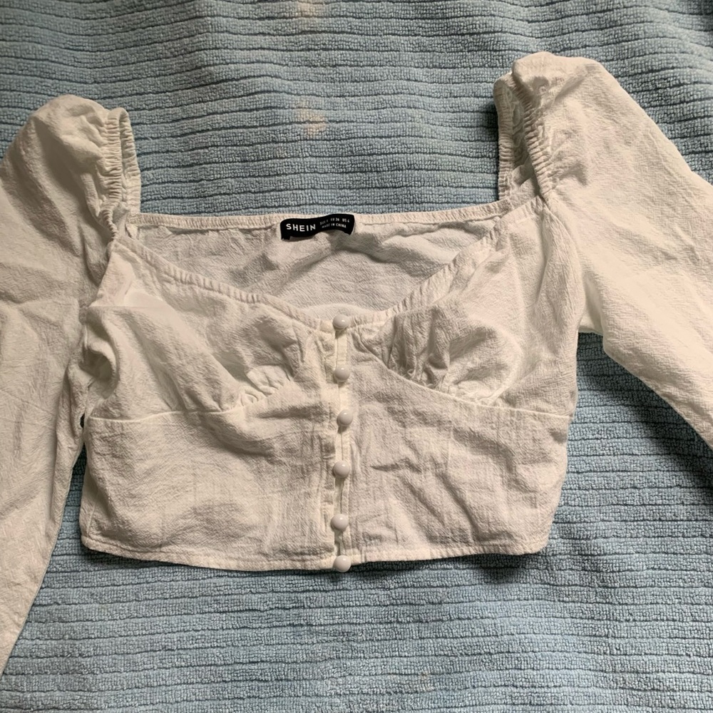 White cottagecore top size small never worn